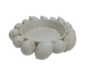 Ceramic Lemon Bowl White
