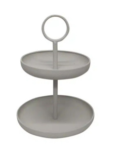 Windsor Cake Stand 41cm Concrete White