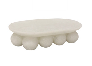 Marble Resin Platter White