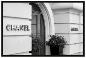 Wall Art: Chanel Canvas Black Frame 90x60cm