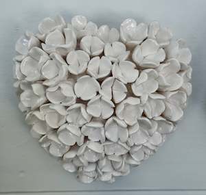 White Hydrangea HEART