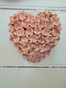 Wall Art: Pink Hydrangea Heart