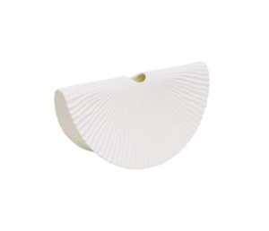 Decorative Objects: Pleated Folded Swing Vase White