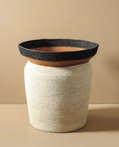 Lighting: Contenere Black Tan Basket Small