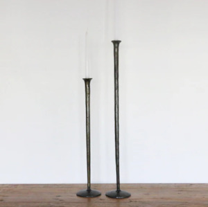 Forged Medium Candlestick Bronze