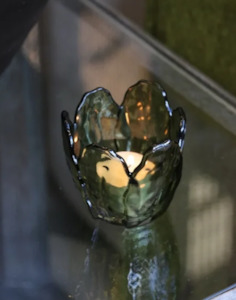 Candles: Floret Glass Candle Holder