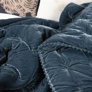 Cruz Velvet Blueberry Comforter