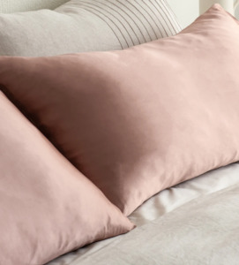 Bed Linen And Towels: Silk Pillowcase Antique Rose