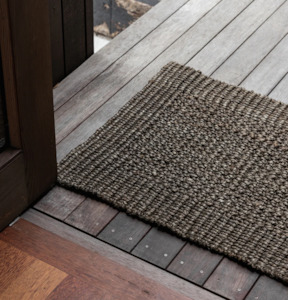 Sheepskins And Cow Hides: Broome Jute Floor Mat - BARK - 60x100cm
