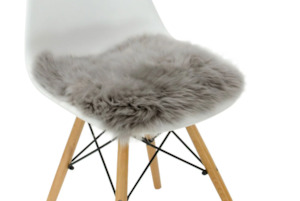 Grey Sheepskin Seat Pad
