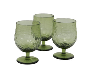 Glassware: Serena Green Wine Goblet - Set 4