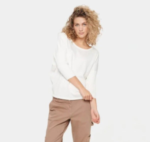 Apparel Bags Jewellery And Accessories: Saint Tropez Mila Bat Wing Knit Ice