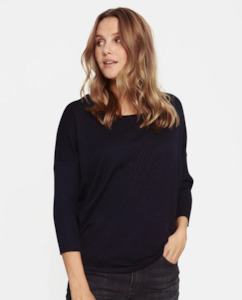Saint Tropez Mila Bat Wing Knit Black