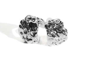 Jewellery: Earrings - Molten Drop Silver