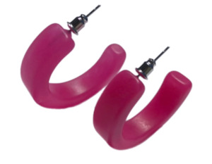 Chunky Hoop Earring WHITE