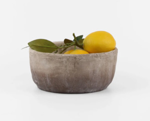 Decorative Objects: Marron Planter Bowl Large