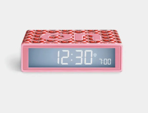 Flip + Alarm Clock - Haring Heart Pink