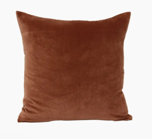 Cushions: Velvet Cushion Cover Cinnamon