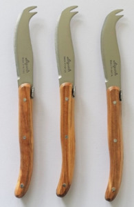 Laguiole Wood Hand Wash Short Cheese Knife 16cm