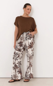 Womens Clothing: Asani Borneo Print Wide Leg Pant