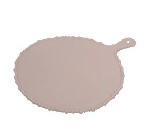 Melamine Pearl Platter Handle Round Pink