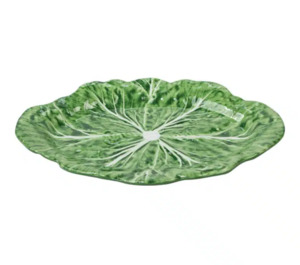 Melamine Cabbage Oval Platter 50cm Green