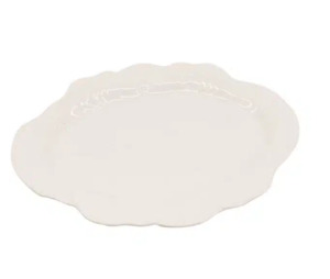 Melamine Cabbage Oval Platter 50cm White