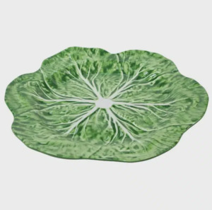 Melamine Cabbage Round Platter 40cm Green