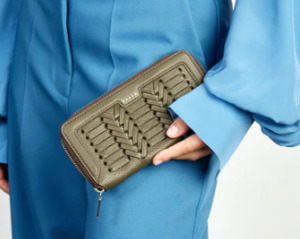 Saben: Saben Lyric Wallet Rosemary Macro Weave