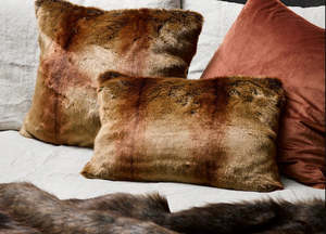 Heirloom Faux Fur-Red Lemur 30 x 45 Cushion
