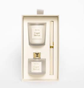 Capri Breeze Ivory 70g Candle + 50ml Diffuser Set
