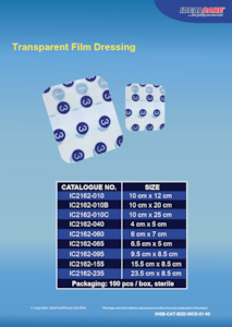 Transparent Film Dressing - 9.5cm x 8.5cm | Waterproof Wound Cover