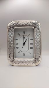 LEADER ARGENTI sterling silver surround clock 30.16.38 - Graeme Johnson Jewels & Time