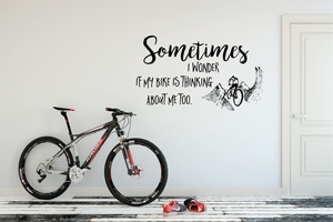 Sports Decals: Wall Decal Mountain Bike Dreaming - Grafix Wall Art - New Zealand Made