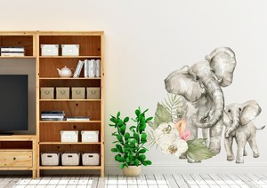 Animals: Wall Decal Tropical Paradise Elephants