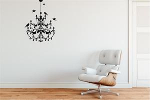 Wall Decals Chandelier with Birds - Grafix Wall Art - New Zealand Made