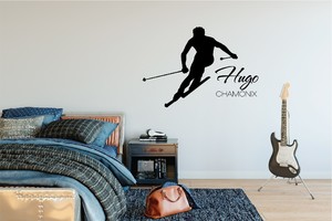Wall Decal Skier - Personalised - Grafix Wall Art - New Zealand Made