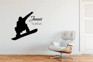 Wall Decal Snowboarding - Personalised - Grafix Wall Art