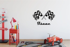 Wall Decal Chequered Race Flags - Grafix Wall Art - New Zealand Made