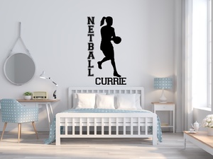 Wall Decal Netball Player - Grafix Wall Art - New Zealand Made