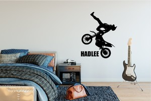 Wall Decal Motocross 1 - Grafix Wall Art - New Zealand Made