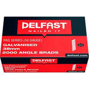 Delfast 38mm 16ga Galvanised PAS Angle Brads 2000 Pack - Grandas