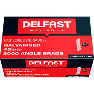 Products: Delfast 45mm 16ga Galvanised PAS Angle Brads 2000 Pack - Grandas