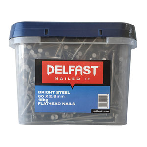 Products: Delfast 60 x 2.8mm Bright Flathead Loose Nails 15kg - Grandas