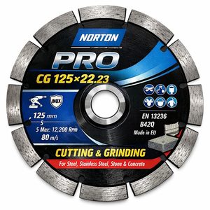 ^ NORTON PRO CG 125x22.23 - Grandas
