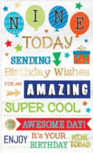 Birthday Card - Age 9