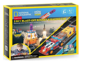 2 in 1 Blast-Off Rocket & Racing Car