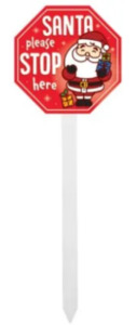 Christmas Wooden Sign - Santa Please Stop Here