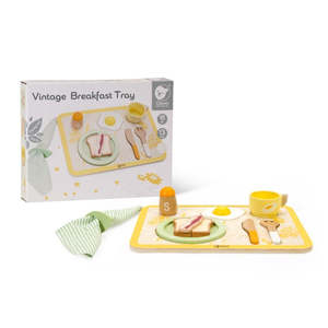 Role Play: Vintage Afternoon Wooden Breakfast Tray