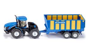 Vehicles Accessories: SIKU 1947 New Holland Tractor with Silage Trailer